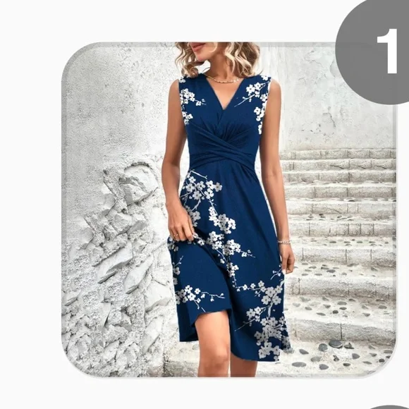 Dresses | Nwt Gavye White Cherry Blossom Royal Blue Twisted Front Mini Dress | Poshmark Dresses | Nwt Gavye White Cherry Blossom Royal Blue Twisted Front Mini Dress | Poshmark